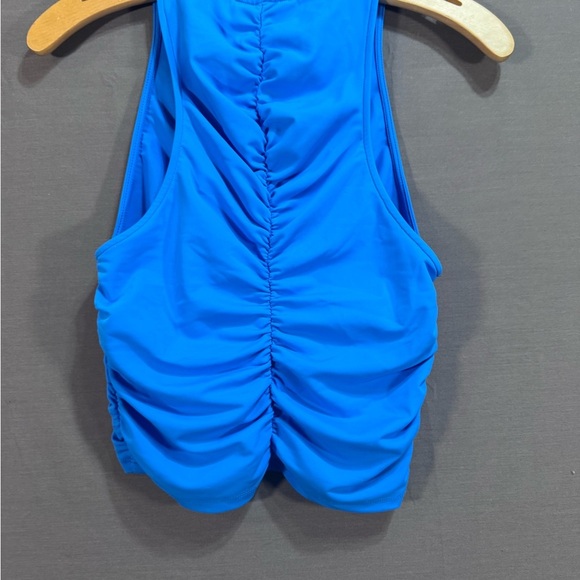 Zara Vibrant Blue Ruched Tank Top - Picture 5 of 5
